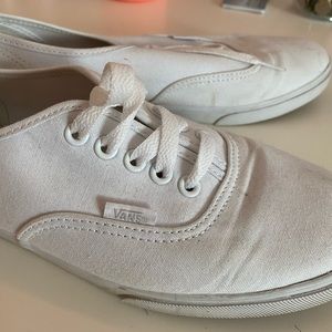 Low top white vans